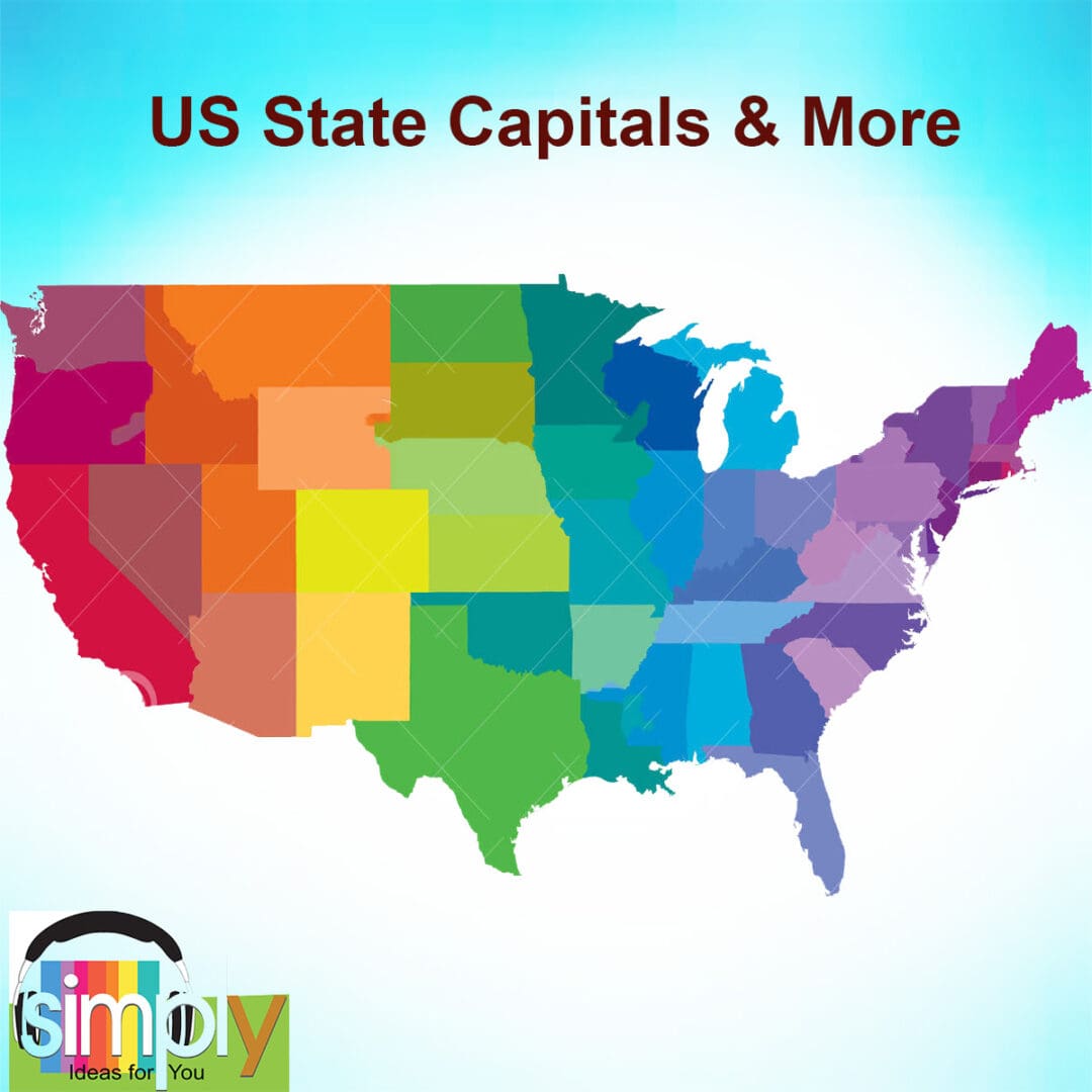 US State Capitals, Population and Land by State Test Prep