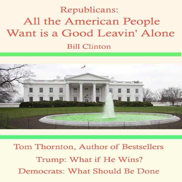 Republicans, Bill Clinton Says All Americans Want is a Good Leaving Alone - ebook