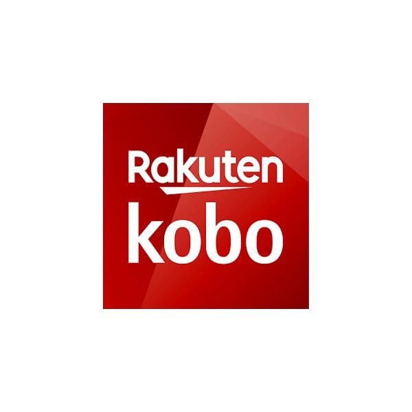 A red square with the words rakuten kobo on it.